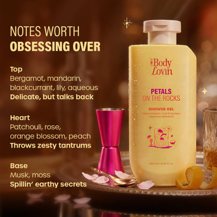 Plum BodyLovin’ Petals On The Rocks Shower Gel, Renewing & Reviving, Citrus Floral Fragrance (250ml)