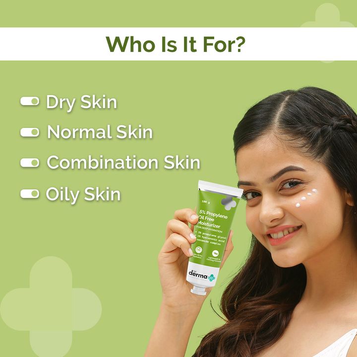 The derma co 5% Propylene Oil-Free Moisturizer with Propylene Glycol & Hyaluronic Acid - 100 g