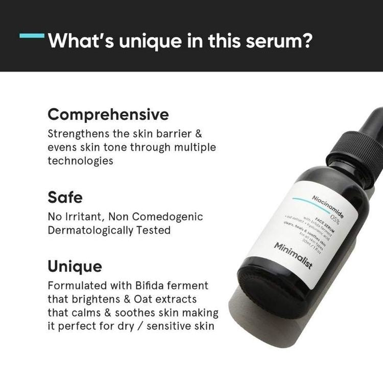 Minimalist Niacinamide 05% Face Serum
(30ml)