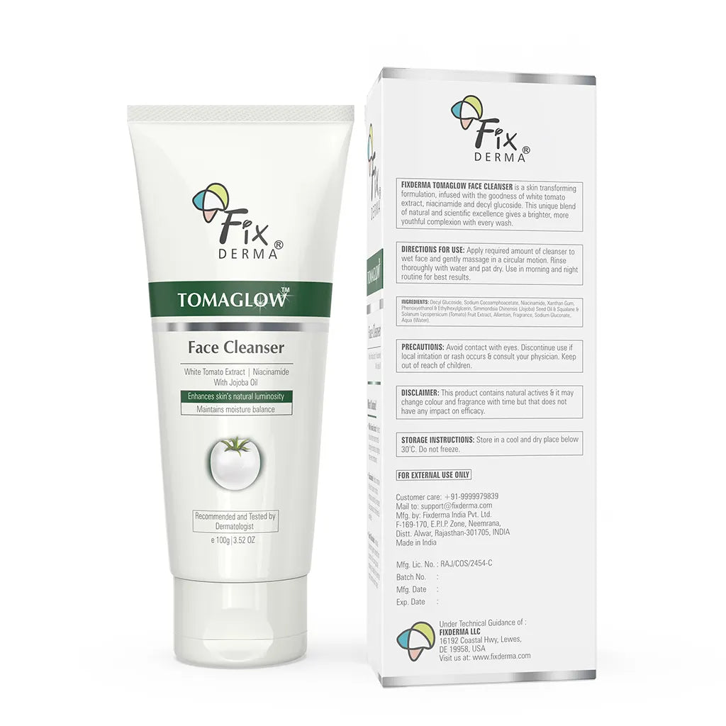 Fixderma Tomaglow Brightening Face Cleanser | Gently Cleanses and Brightens the Skin /100g