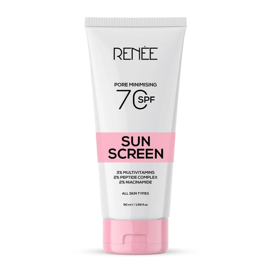 RENEE Pore Minimizing Sunscreen SPF 70 With 2% Niacinamide, 2% Peptide Complex & 3% Multivitamins
