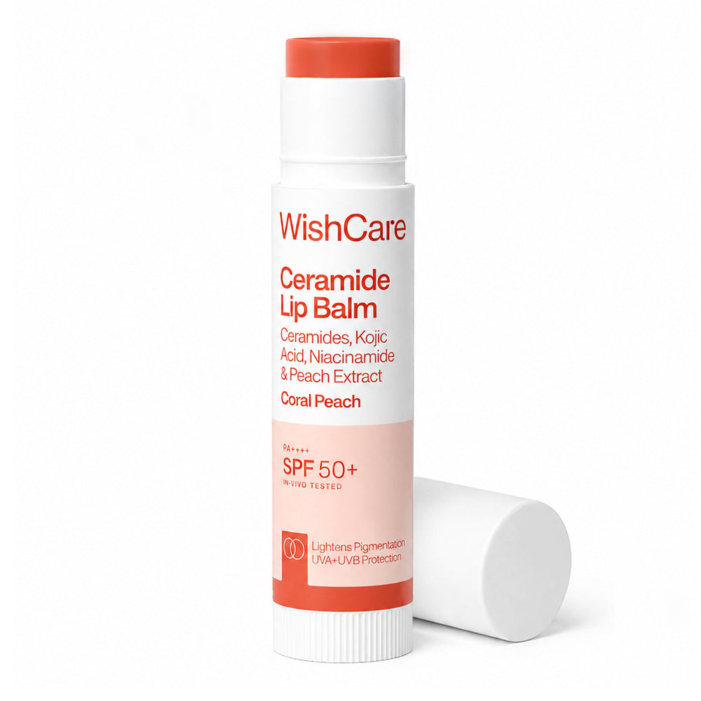 Wishcare Ceramide Lip Balm with SPF 50 PA++++ Coral Peach