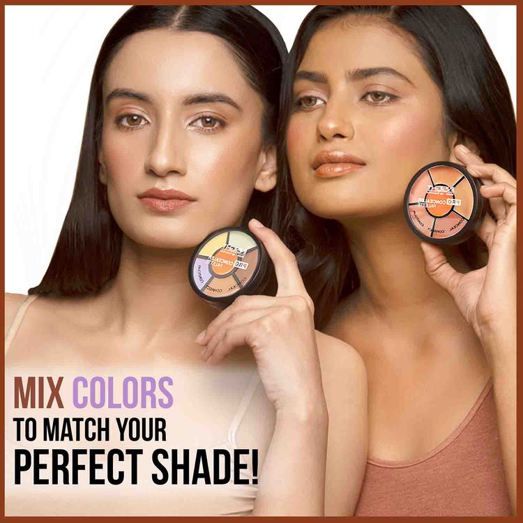 Insight Cosmetics Pro Concealer Palette, 3 In 1 Conceal,Contour & Correct, Long Lasting & Waterproof - Concealer(15gm)