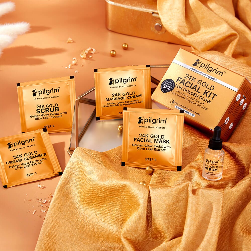 Pilgrim 24K Gold Facial Kit For Golden Glow
Make Your Skin Glow Like Gold