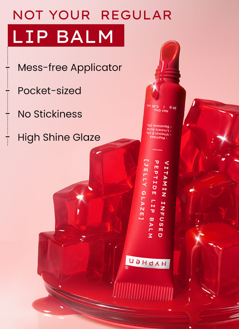 Hyphen Vip jelly glaze lip balm, 1% vit e & peptides- 10g