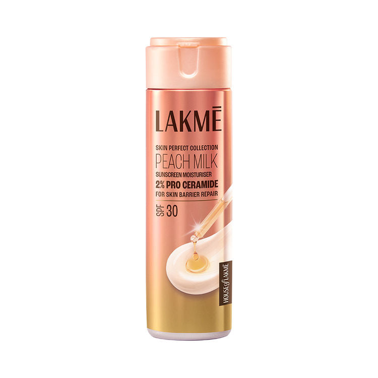 Lakmé Peach Moisturiser with SPF 30 & Ceramide, UV Defense & Barrier Repair, All Skin Types
(200ml)
