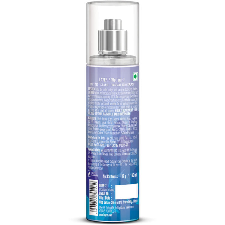 Layer'r Wottagirl Mystic Island Body Splash For Her
(135ml)
