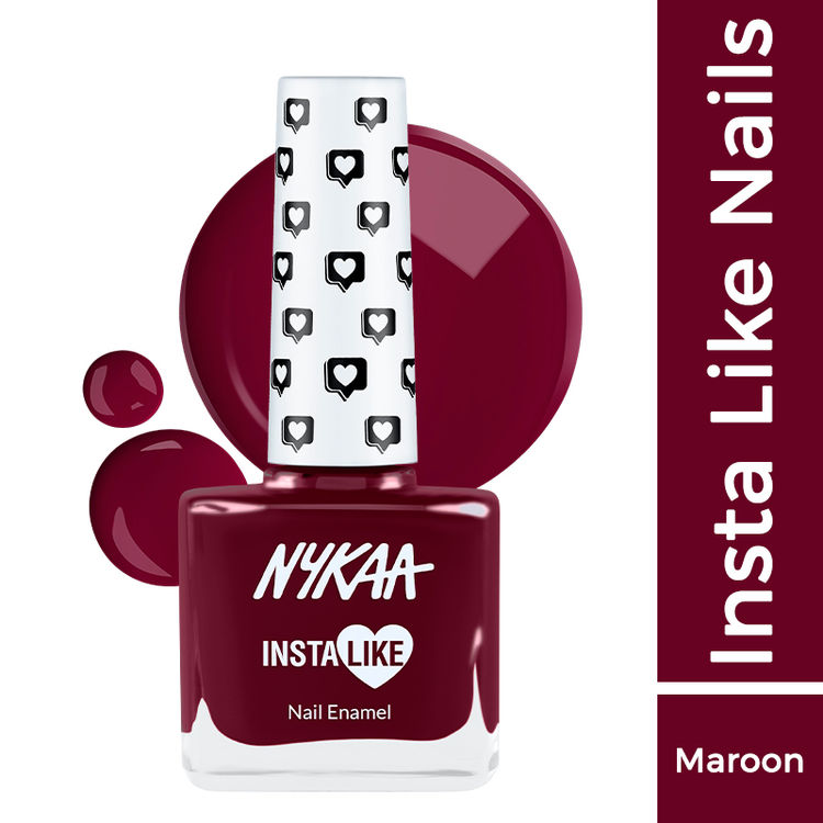 Nykaa InstaLike Long Lasting Nail Enamel - Maroon Fam 366
(9ml)