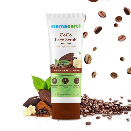 Mamaearth CoCo Face Scrub with Coffee and Cocoa for Rich Exfoliation - 100g