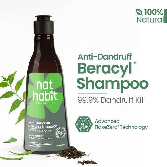 Nat Habit Anti-Dandruff Neem Beracyl Navdha Shampoo (225ml)