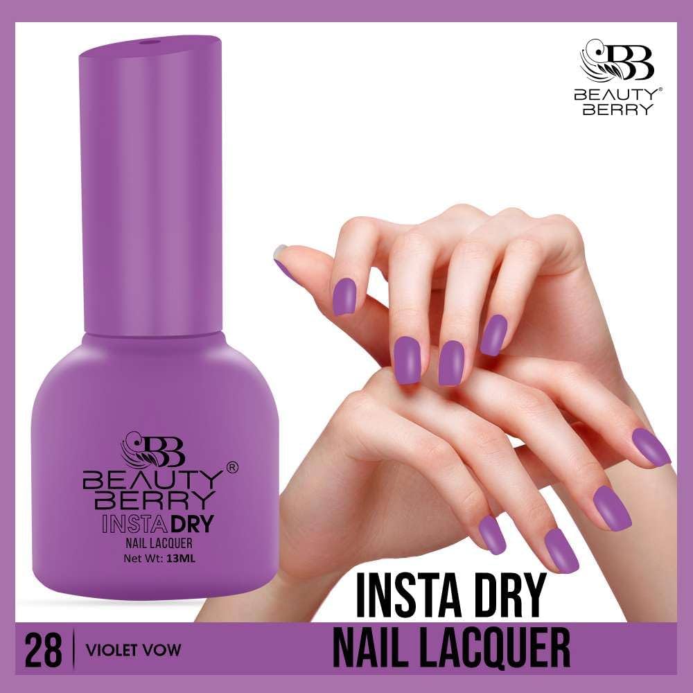 Beauty Berry Insta Dry Nail Lacquer (VOILET VOW-28)
