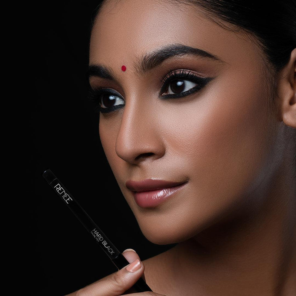 RENEE Hard Black Kajal Pen with Sharpener