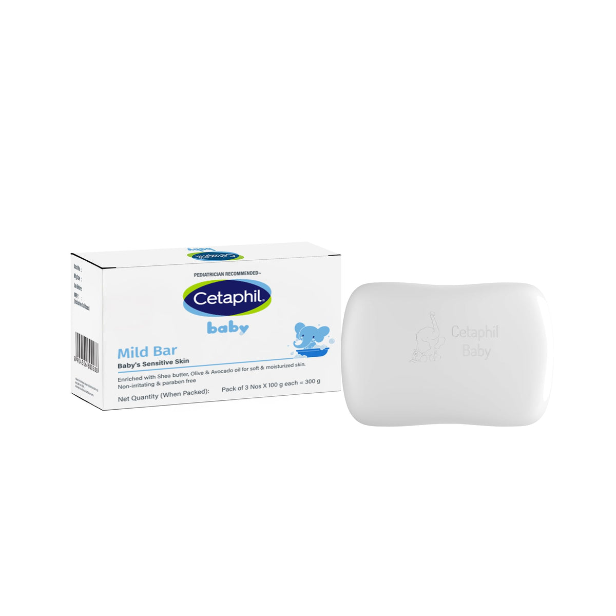 Cetaphil Baby Mild Cleansing Bar for Newborns & Babies 3 x 100 gm