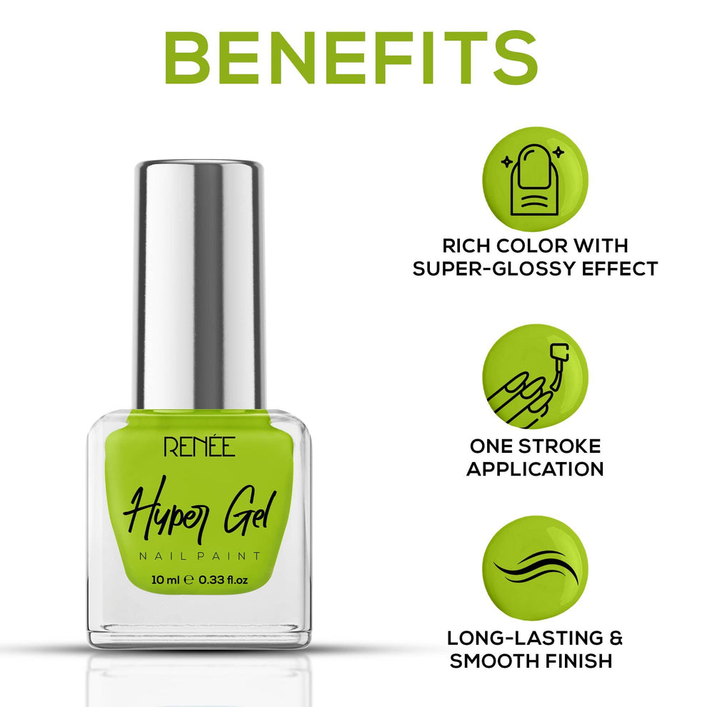 RENEE Hyper Gel Nail Paint 10ml (05 Lime Green)