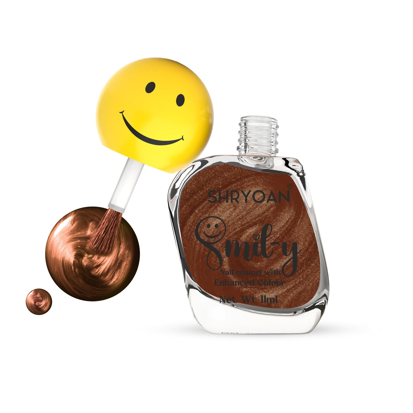 Shryoan Ultra Glossy Nail Paint(Metallic Brown)