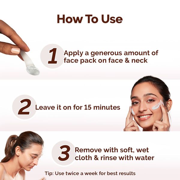 Mamaearth Rice Dewy Bright Face Pack with Rice Water & Niacinamide for For Glass Skin - 200 g