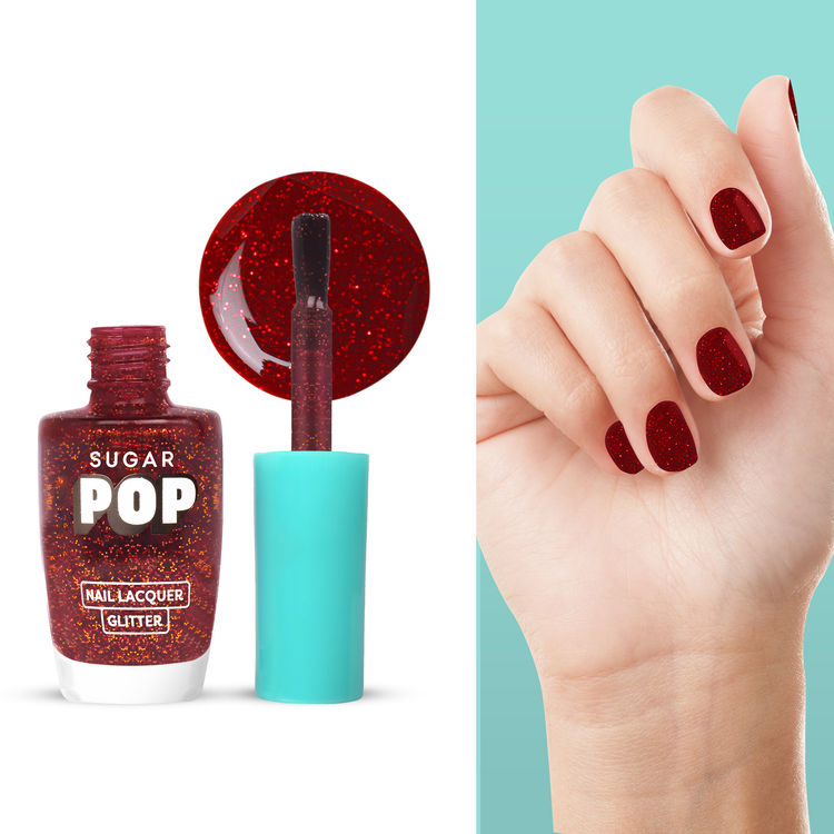 SUGAR POP Glitter Nail Lacquer (09 Ruby Glaze)