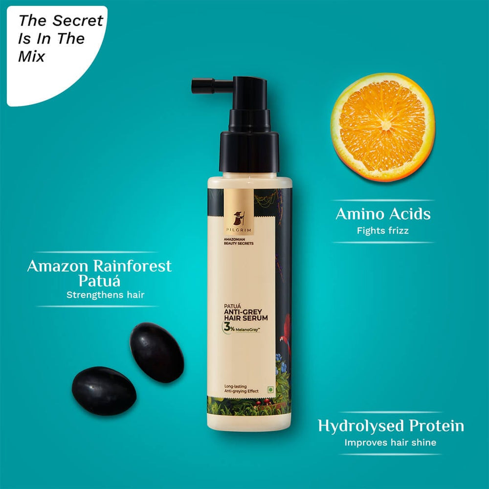 Pilgrim Patuá Anti-Grey Hair Serum
Reduces Premature Greying