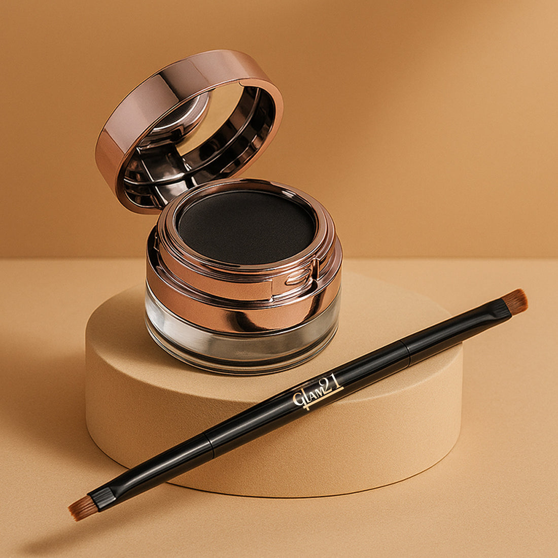 Glam21 2-IN-1 Eyebrow & Gel Eyeliner (Black)