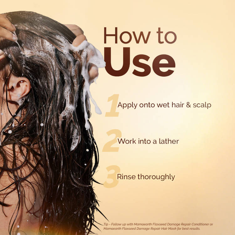 Mamaearth Flaxseed Damage Repair Shampoo (250ml)