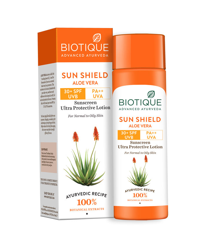 Biotique SUN SHIELD Aloe Vera Ultra Protective Lotion SPF 30+ UVB PA++ UVA Sunscreen
(120ml)