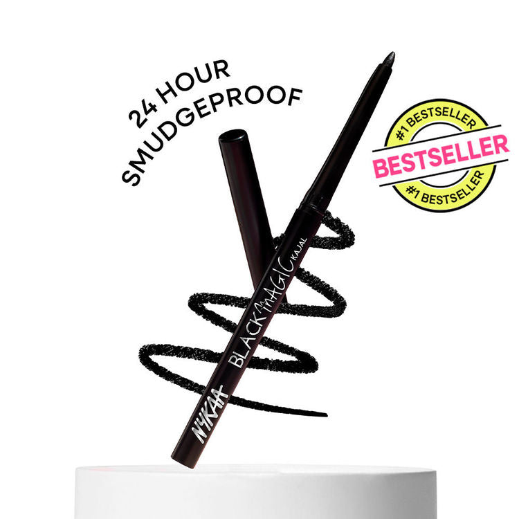 Nykaa Magic Smudgeproof Kajal Eyeliner Pencil Lasts Upto 24 Hours - Black
(0.3gm)