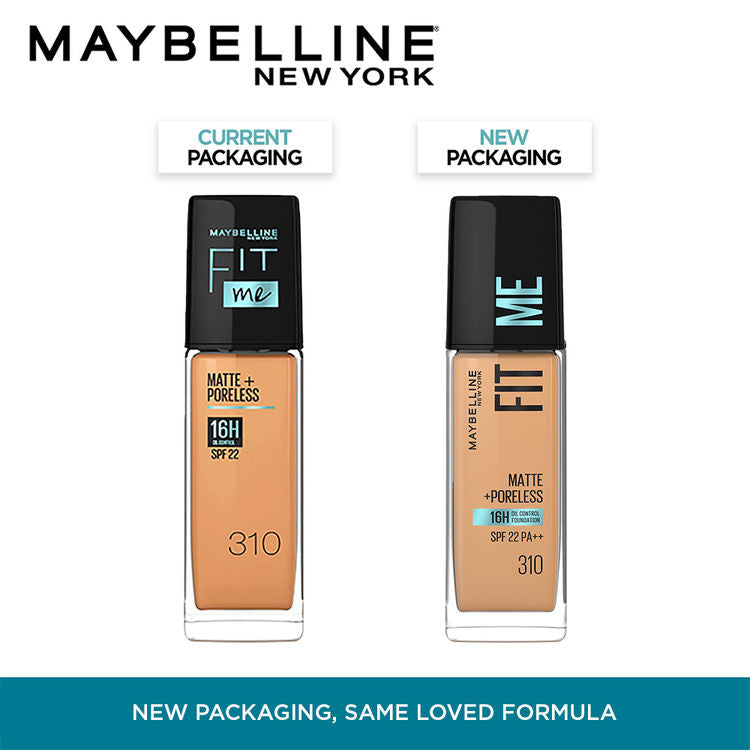 Maybelline Fit Me Matte+Poreless 16H Oil Control Foundation With SPF 22 PA++ (310 Sun Beige)(30ml)