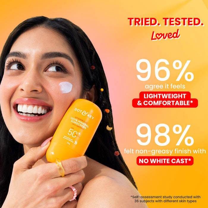 Dot & Key Vitamin C + E 100% Mineral Sunscreen IN-VIVO tested SPF 50+, PA++++