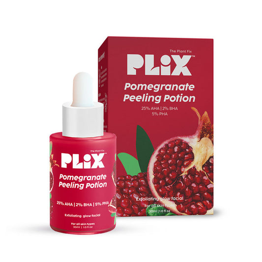 Plix Pomegranate Peeling Solution For Glowing & Even Toned Skin with 25% AHA + 2% BHA + 5% PHA
(30ml)
