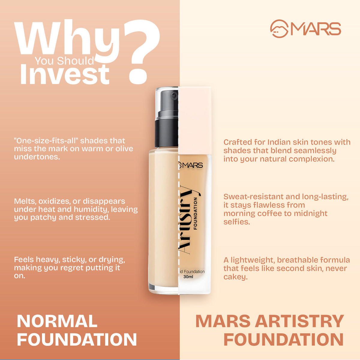 Mars Artistry | Liquid Foundation (05- butterscotch)