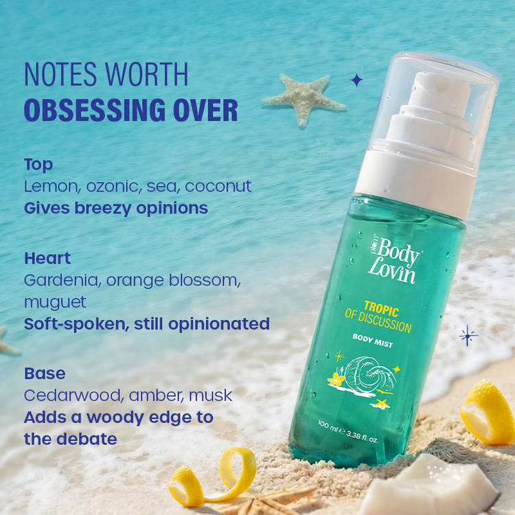 Plum BodyLovin’ Tropic Of Discussion Body Mist, Long-Lasting, Fresh Tropical Fragrance (100ml)