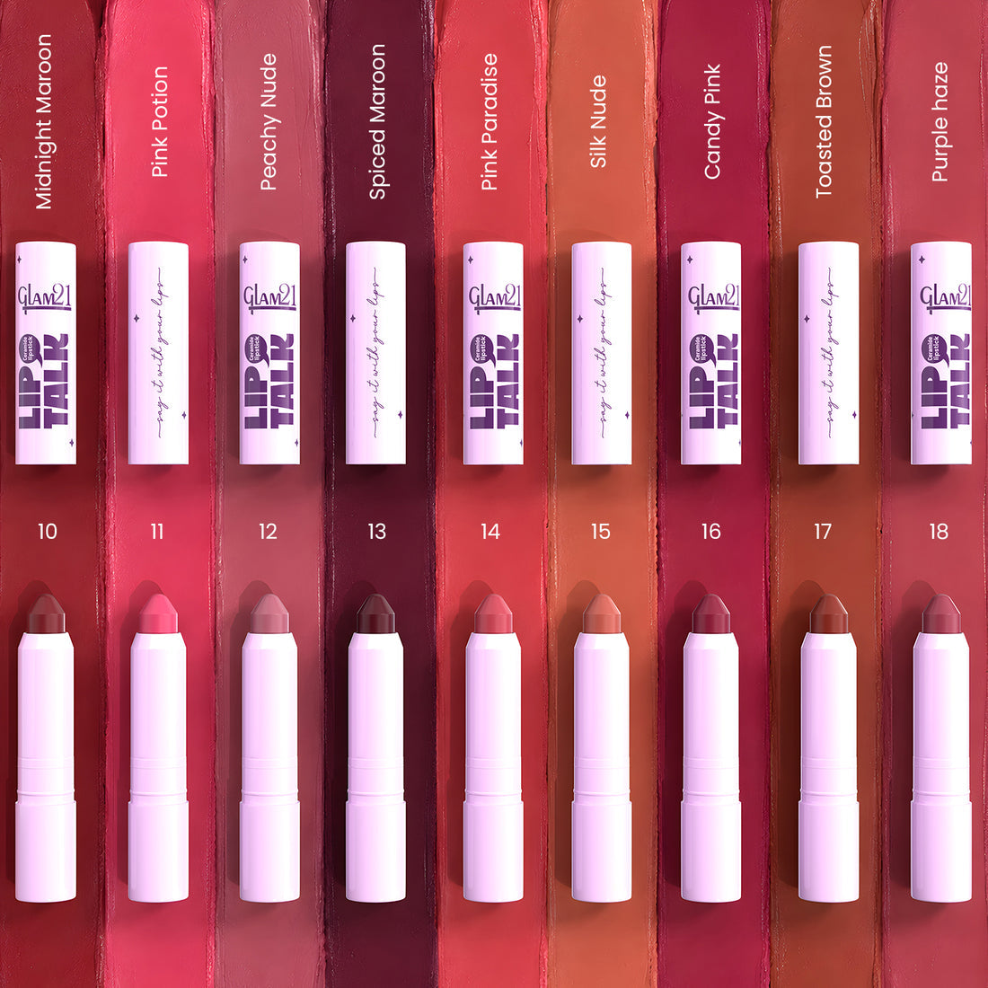 Glam21 Lip Talk Ceramide Lipstick / 02 Maroon Monsoon