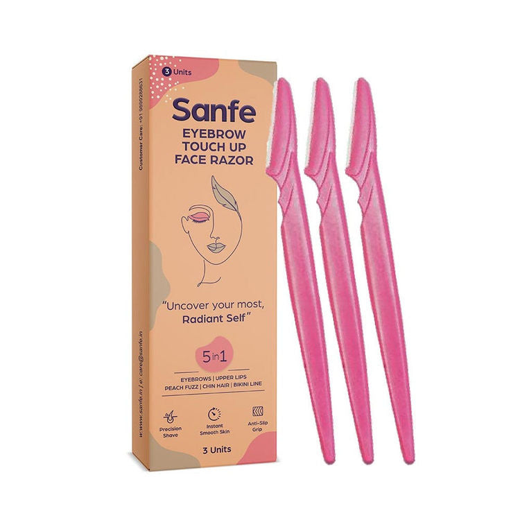 Sanfe Eyebrow Touch Up Hair Removing Face Razor For Women - Pack of 3 Instant & Painless
(3 Pcs)