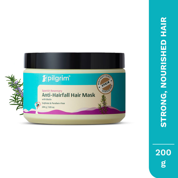Pilgrim Spanish Rosemary & Biotin Anti-Hairfall Hair Mask
Fights Breakage & Hairfall