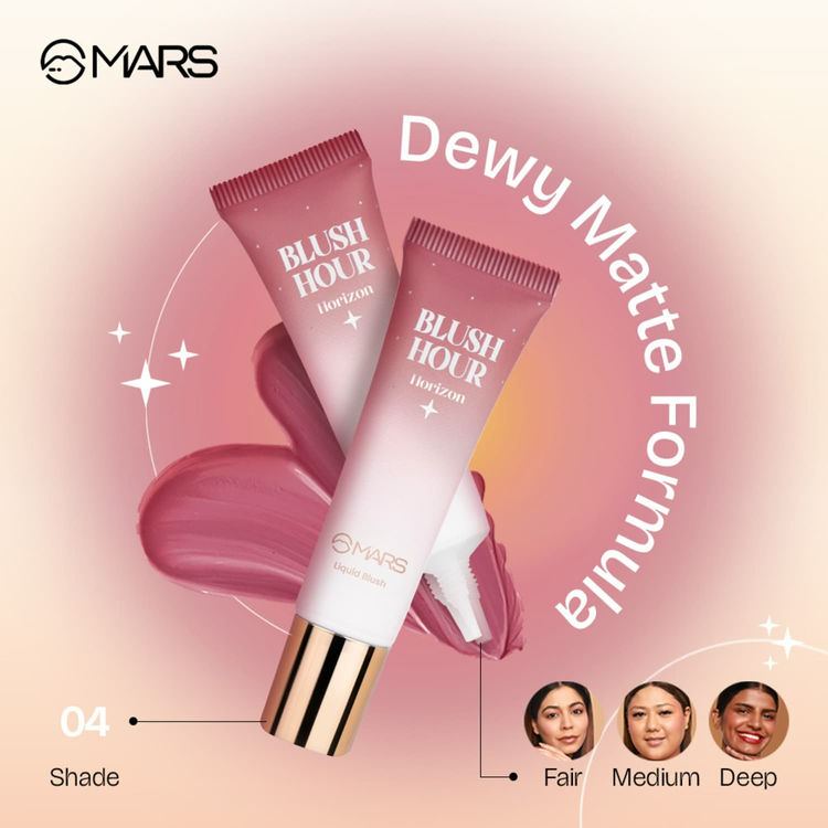 MARS Liquid Blush Hour Dewy-Matte Finish - 04 Horizon (12ml)