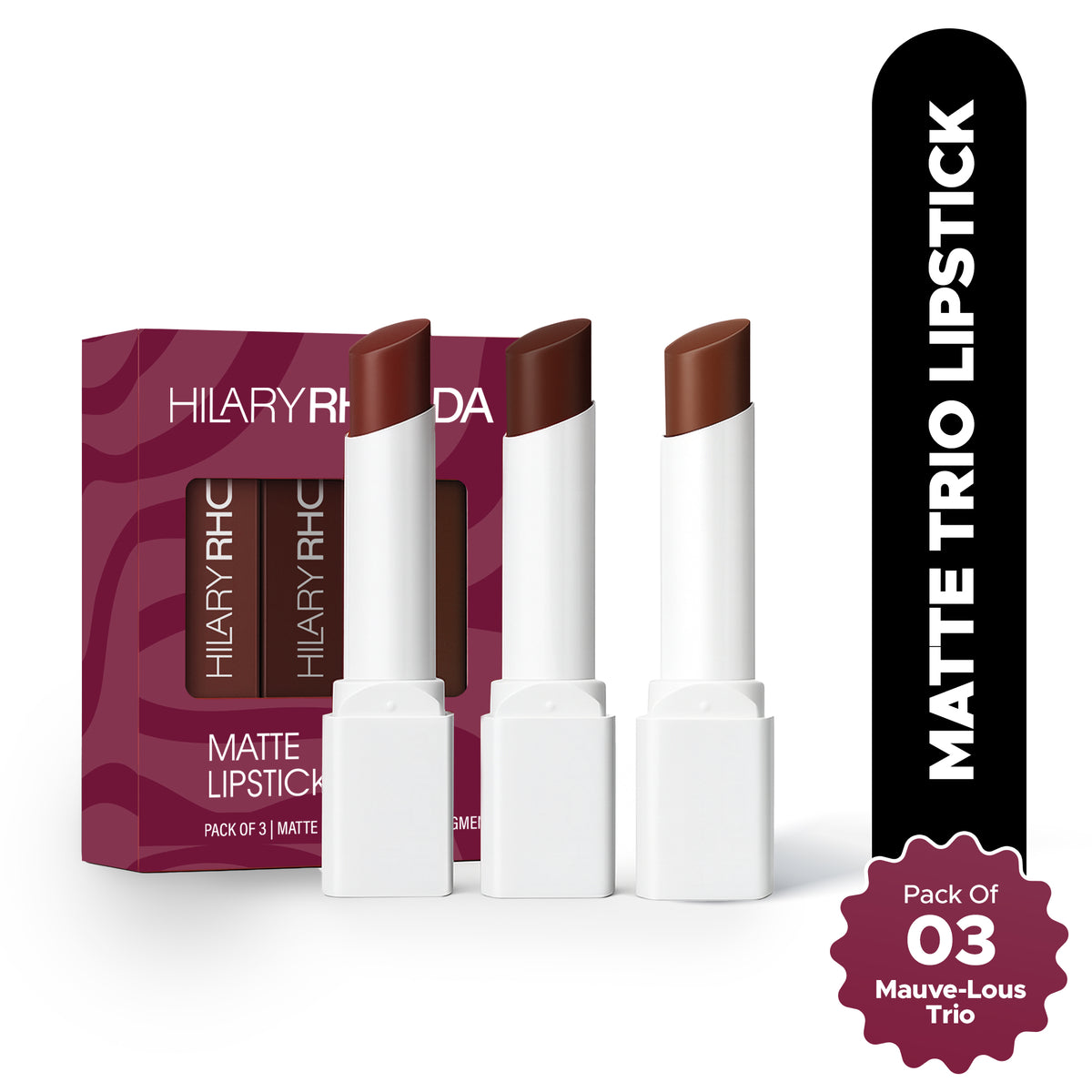 Hilary Rhoda Matte Trio Lipstick (Mauve-lous Trio)