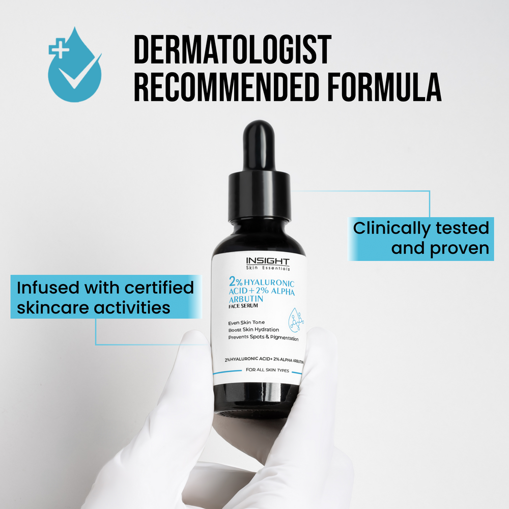Insight cosmetics 2% Hyaluronic Acid + 2% Alpha Arbutin Face Serum