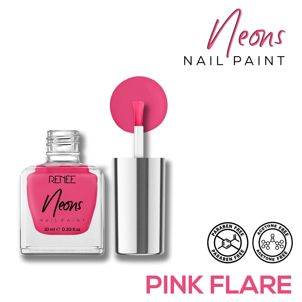 RENEE Neons Nail Paint (04 Pink Flare)