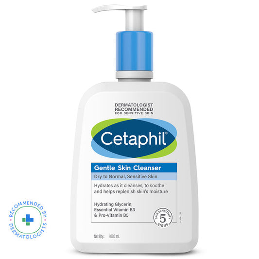 Cetaphil Gentle Skin Cleanser for Dry to Normal Skin with Niacinamide Dermatologist Recommended
(1Ltr)