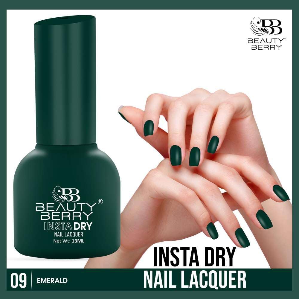 Beauty Berry Insta Dry Nail Lacquer (EMERALD-09)