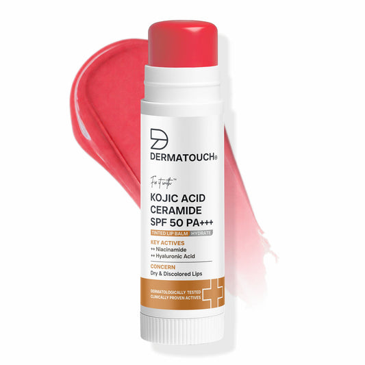 DERMATOUCH Kojic Acid Ceramide SPF 50 PA+++ Natural Lip Balm - Light Tint