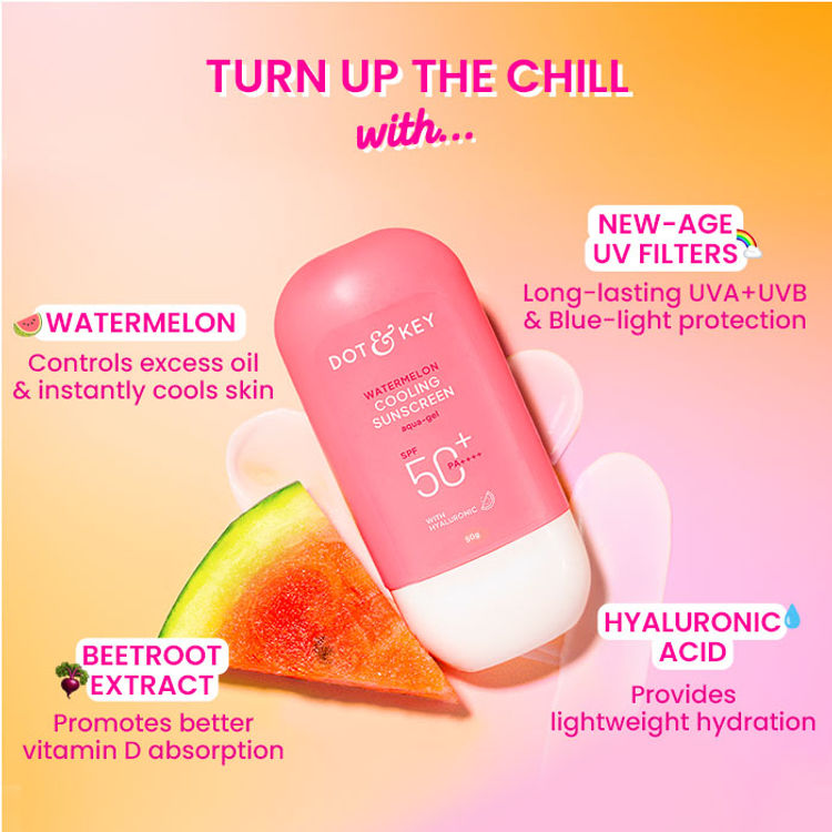 Dot & Key Watermelon Cooling Sunscreen, SPF 50+ PA++++ In-Vivo Tested
(80 g)