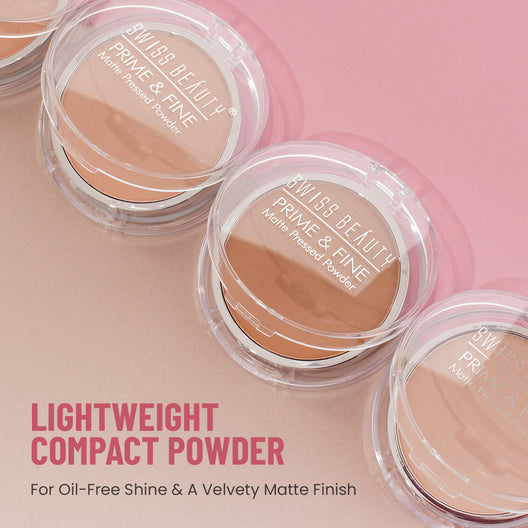 Swiss Beauty Prime & Fine Compact Powder (03 Nude-Beige)
