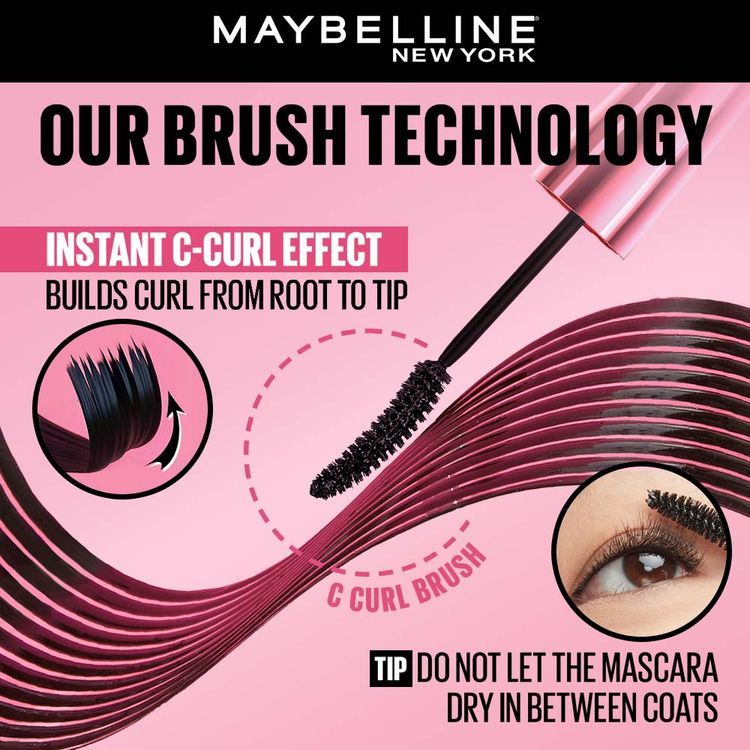 Maybelline Hypercurl Waterproof Mascara (Waterproof Very Black)