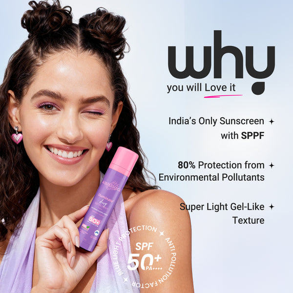 Aqualogica Illuminate+ Dewy Sunscreen In-Vivo Tested SPF 50+ PA++++ with Wild Berries & Alpha Arbutin - 50 g