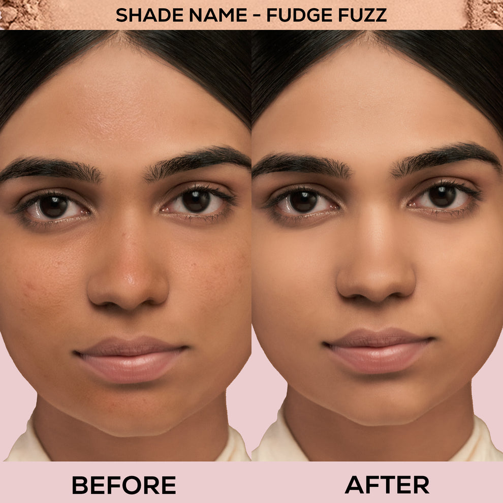 RENEE Bollywood Filter Pore Minimising Blurring Compact With Matte Finish & Full Coverage (6 Fudge Fuzz)