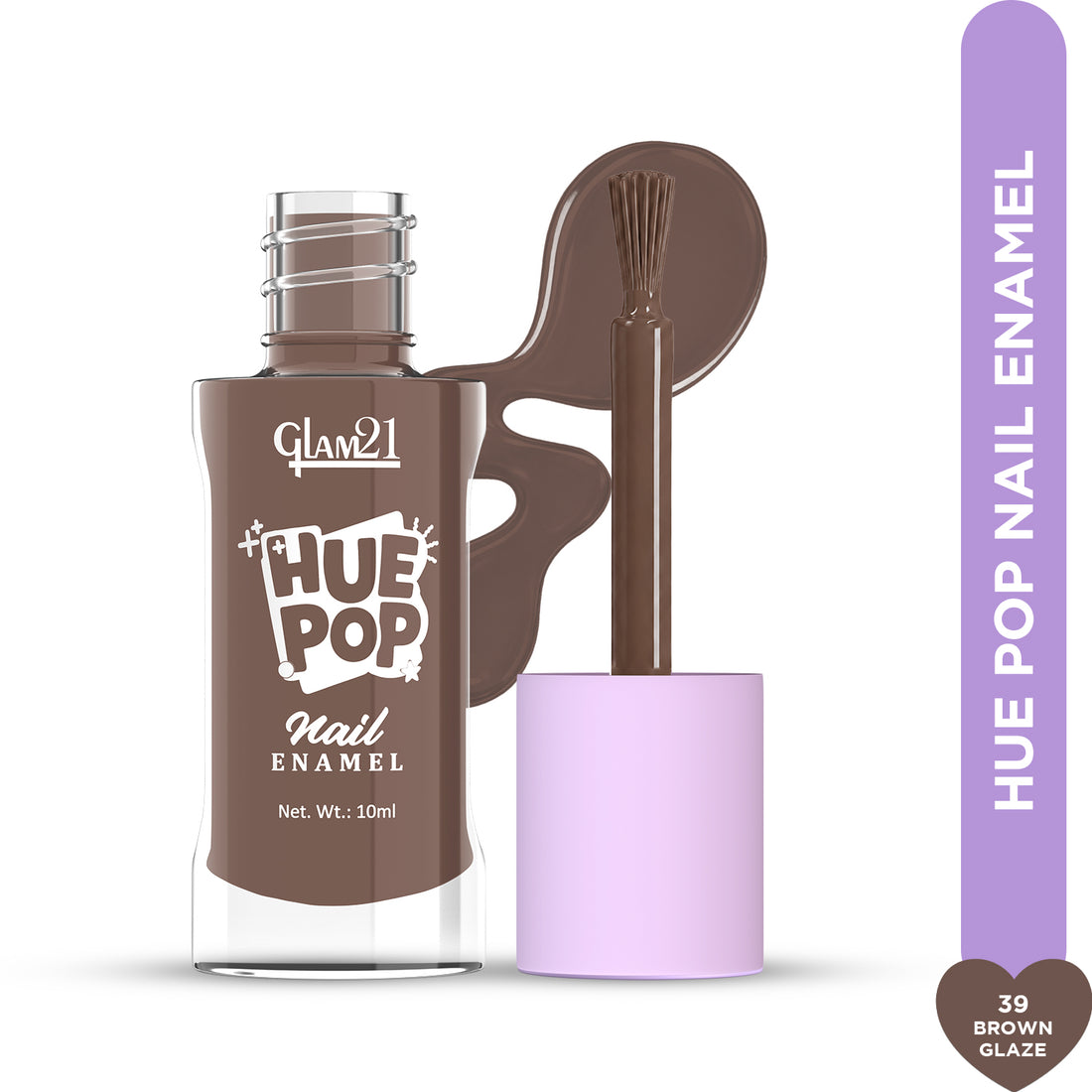 Glam21 Hue Pop Nail Paint / 39 Brown Glaze