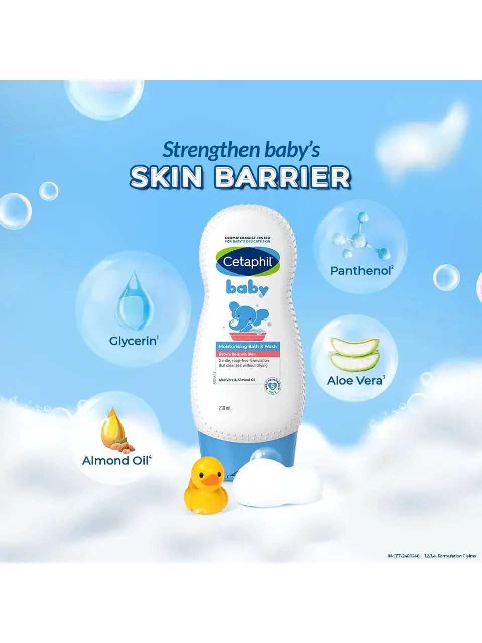 CETAPHIL BABY MOISTURISING BATH & WASH (230ML)