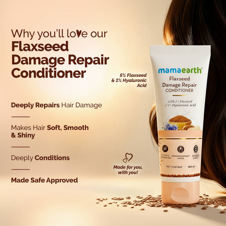 Mamaearth Flaxseed Damage Repair Conditioner (180ml)