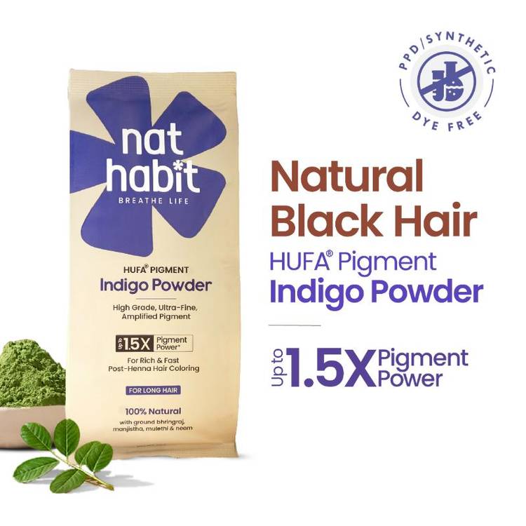 Nat Habit
Hufa Pigment Indigo Powder Natural Hair Color / 80g